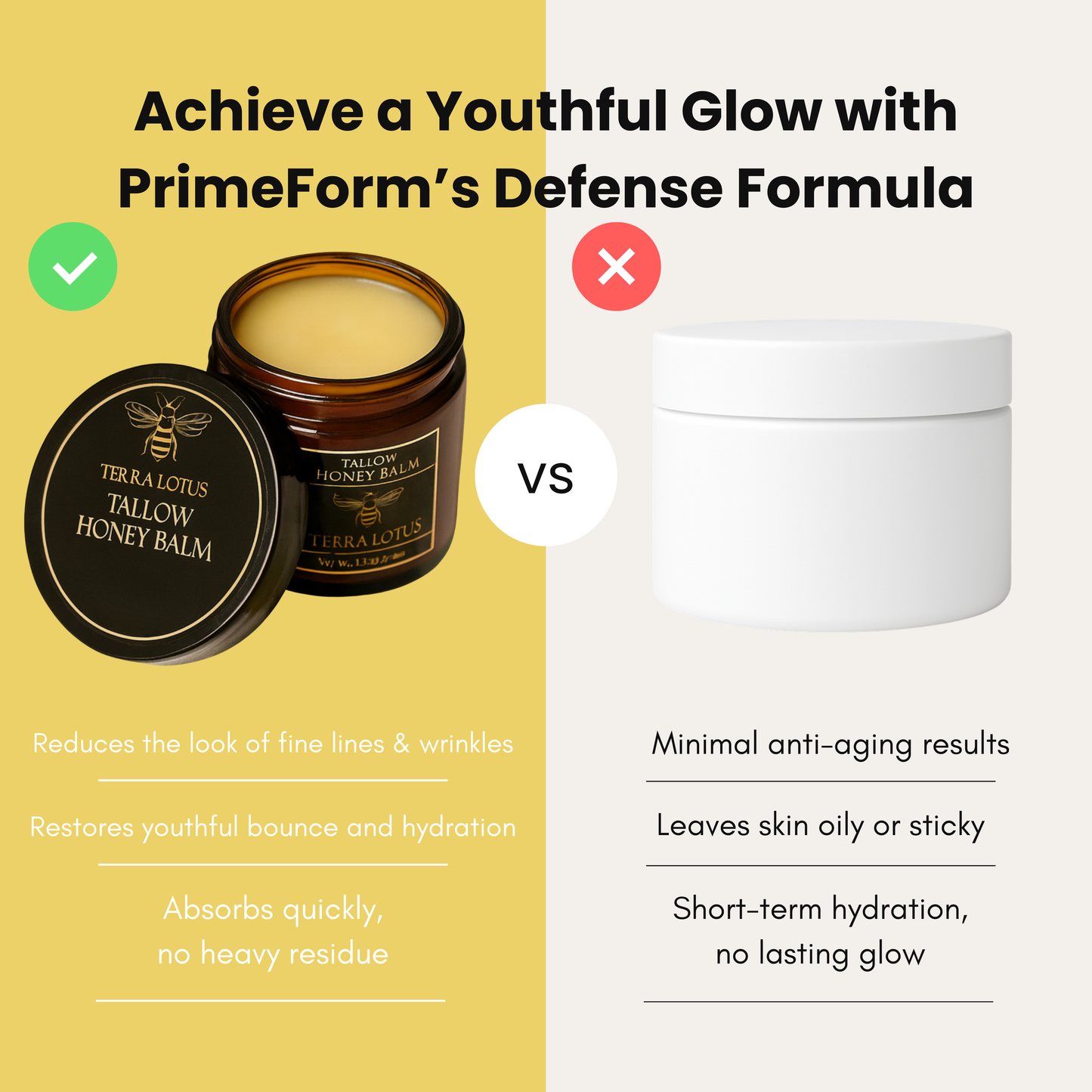 PrimeForm Skin Care Defense Tallow Balm